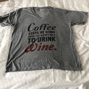 3 for $15! Coffee then wine T shirt
